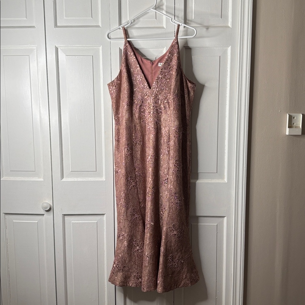 Dress the Population Dusty Rose Dress - XL